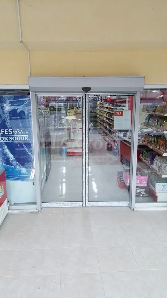 Market girişi fotoselli kapı – TekyöN Otomasyon, Bodrum