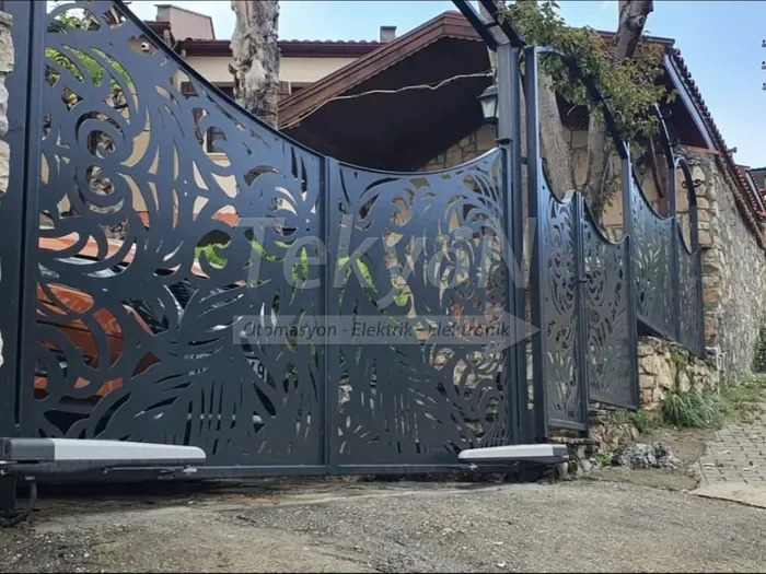 Gökova Ula motorlu dairesel kapı yaya kapı ve korkuluklar